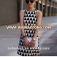 Fashion Women Sleeveless Sexy Dress Elegant Office OL Formal Dress Triangle Printed Evening Party Gown Midi Dress