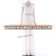 Women Hollow White Sexy Sleeveless Backless Sheer Party Gown Dress