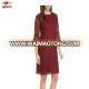 OEM Women Clothing Two-Tone Lace Bell Sleeve Shift Dress